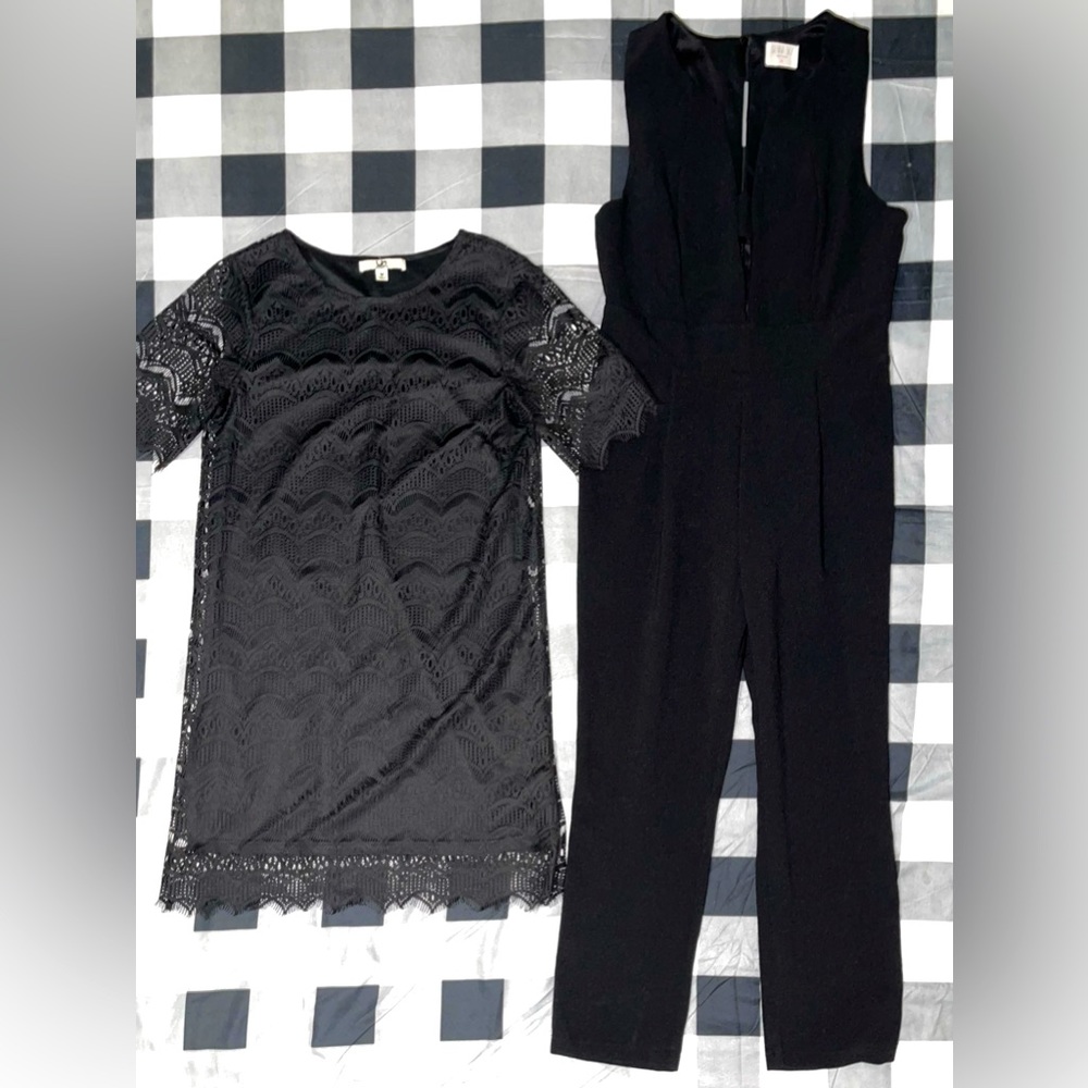 Lace Shift Dress and Sleeveless Romper Bundle - Size M Medium